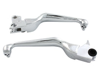 Load image into Gallery viewer, Chrome Contour Hand Lever Set with Skull Ends