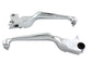 Chrome Contour Hand Lever Set with Skull Ends