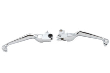 Load image into Gallery viewer, Chrome Contour Hand Lever Set with Skull Ends