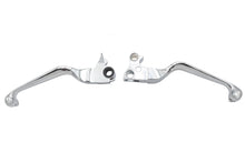 Load image into Gallery viewer, Chrome Contour Hand Lever Set with Skull Ends