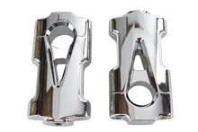 Load image into Gallery viewer, V-Fire Chrome Flat Handlebar Riser Set with Contrast Cut