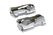 Load image into Gallery viewer, V-Fire Chrome Flat Handlebar Riser Set with Contrast Cut