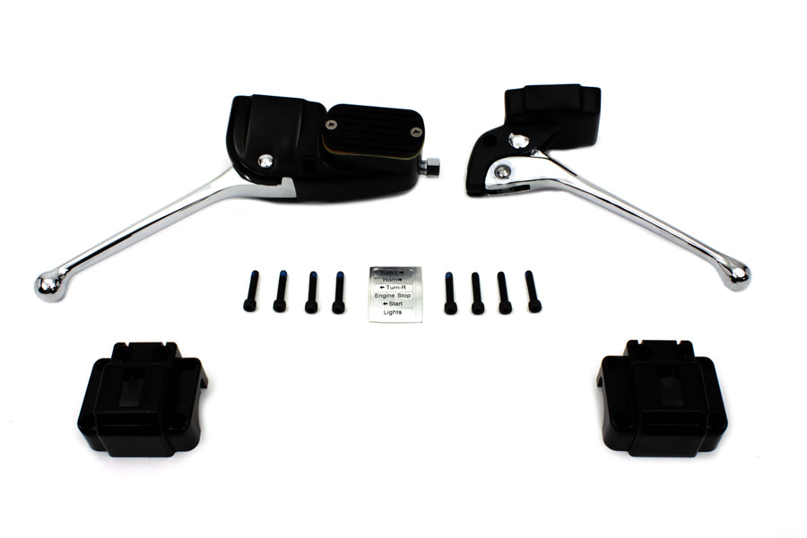 Black Handlebar Master Cylinder and Clutch Lever Assembly