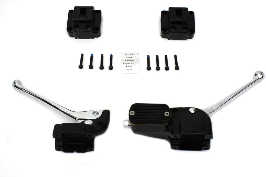 Black Handlebar Master Cylinder and Clutch Lever Assembly