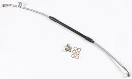 GALFER steel brake line for rear hydraulic brake system, showing durable cable/hydraulic control line with metal fittings.