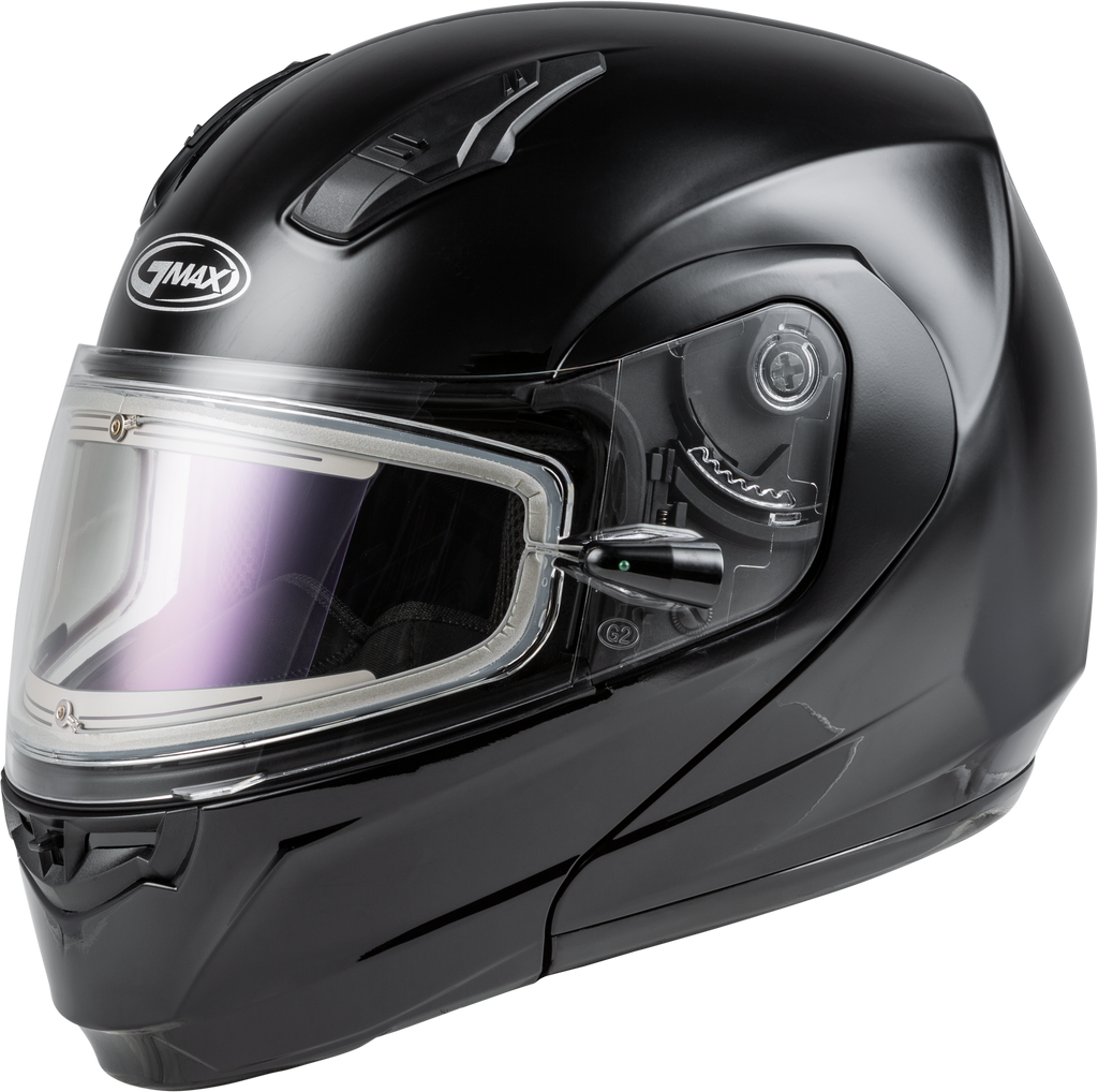 Md 04s Modular Snow Helmet W/Electric Shield Black Lg