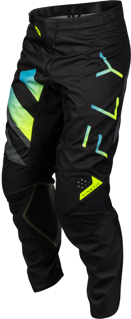 Kinetic Volt Pants Black/Grey/Teal/Yellow Sz 34
