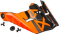 Visor W/Screws Mega Mx 46y Black/Orange/Silver Ys Yl