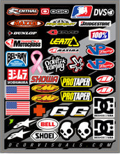Load image into Gallery viewer, Helmet Logos Decal Sheet 9.5"X12"