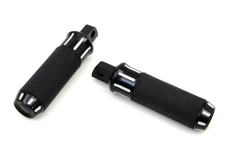 Black Clear Cut Style Footpeg Set
