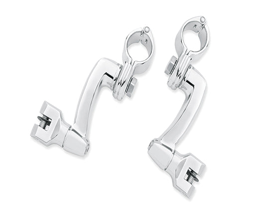360 Adjustable Passenger Footpeg Mount Kit Chrome