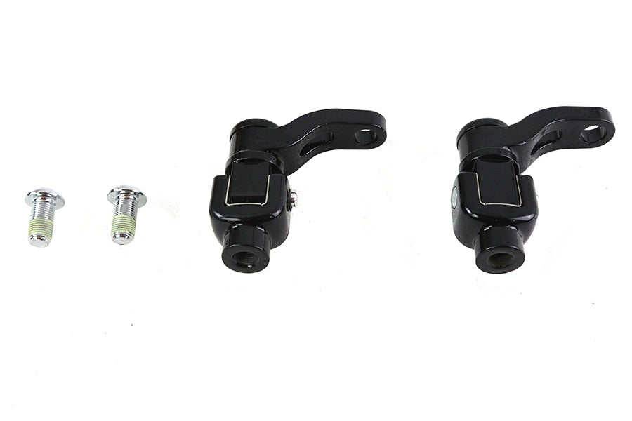360 Adjustable Passenger Footpeg Mount Kit Black