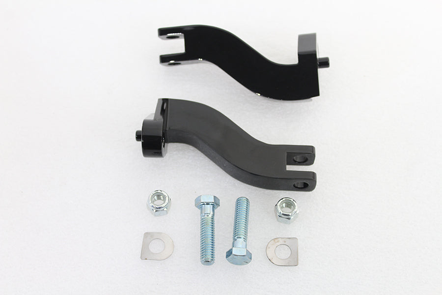 Footpeg Mount Bracket Set Passenger Black