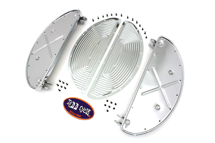 Half Moon Footboard Set Chrome