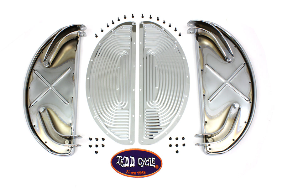 Half Moon Footboard Set Chrome