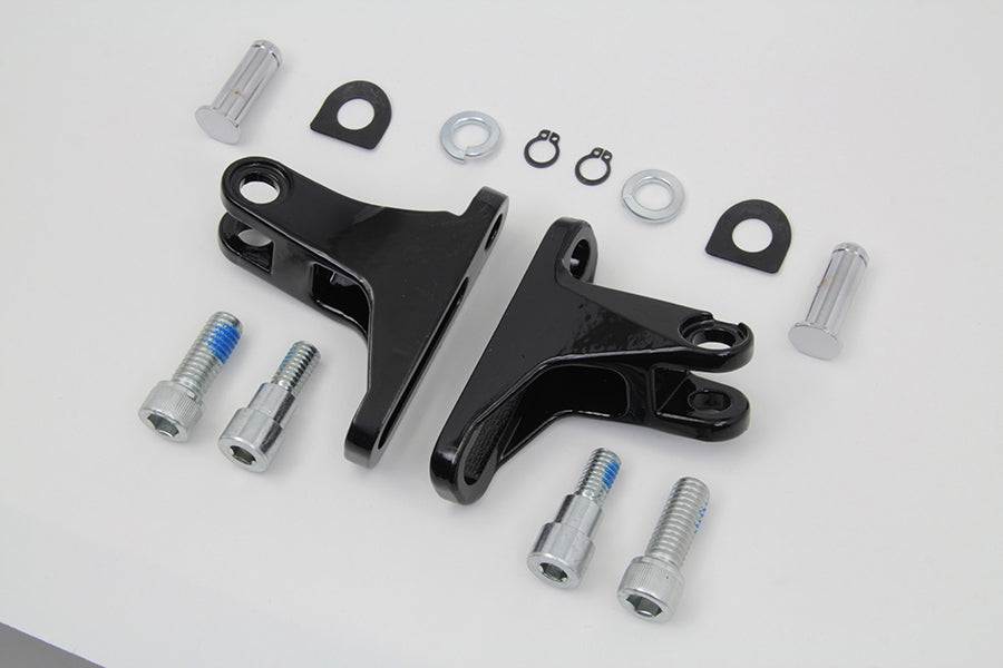 Black Rear Passenger Mini Footboard Mount Kit