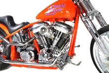 Load image into Gallery viewer, Chrome Flame Style Highway Bar Footpeg Set