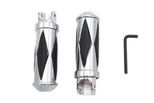 Load image into Gallery viewer, Chrome Diamond Style Footpeg Set