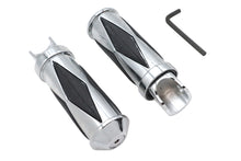 Load image into Gallery viewer, Chrome Diamond Style Footpeg Set