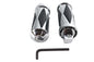 Chrome Diamond Style Large Footpeg Set