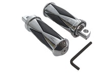 Load image into Gallery viewer, Chrome Diamond Style Large Footpeg Set