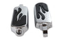 Chrome Flame Style Footpeg Set
