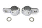 Chrome 1-1/4 inch Footpeg Mount Clamp Set