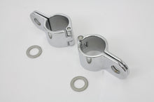 Load image into Gallery viewer, Chrome 1-1/4 inch Footpeg Mount Clamp Set