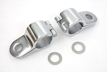 Load image into Gallery viewer, Chrome 1-1/8 inch Footpeg Mount Clamp Set