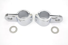 Load image into Gallery viewer, Chrome 1-1/8 inch Footpeg Mount Clamp Set