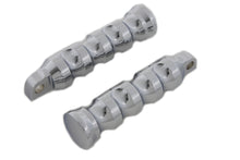 Load image into Gallery viewer, Chrome Contour Grooved Footpeg Set