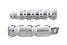 Load image into Gallery viewer, Chrome Contour Grooved Footpeg Set