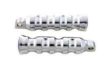 Load image into Gallery viewer, Chrome Contour Grooved Footpeg Set