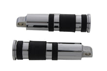 Load image into Gallery viewer, Chrome Banded Skull End Footpeg Set