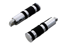Load image into Gallery viewer, Chrome Banded Skull End Footpeg Set