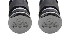 Load image into Gallery viewer, Chrome Banded Skull End Footpeg Set