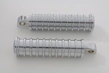 Load image into Gallery viewer, Chrome Light Grooves Footpeg Set