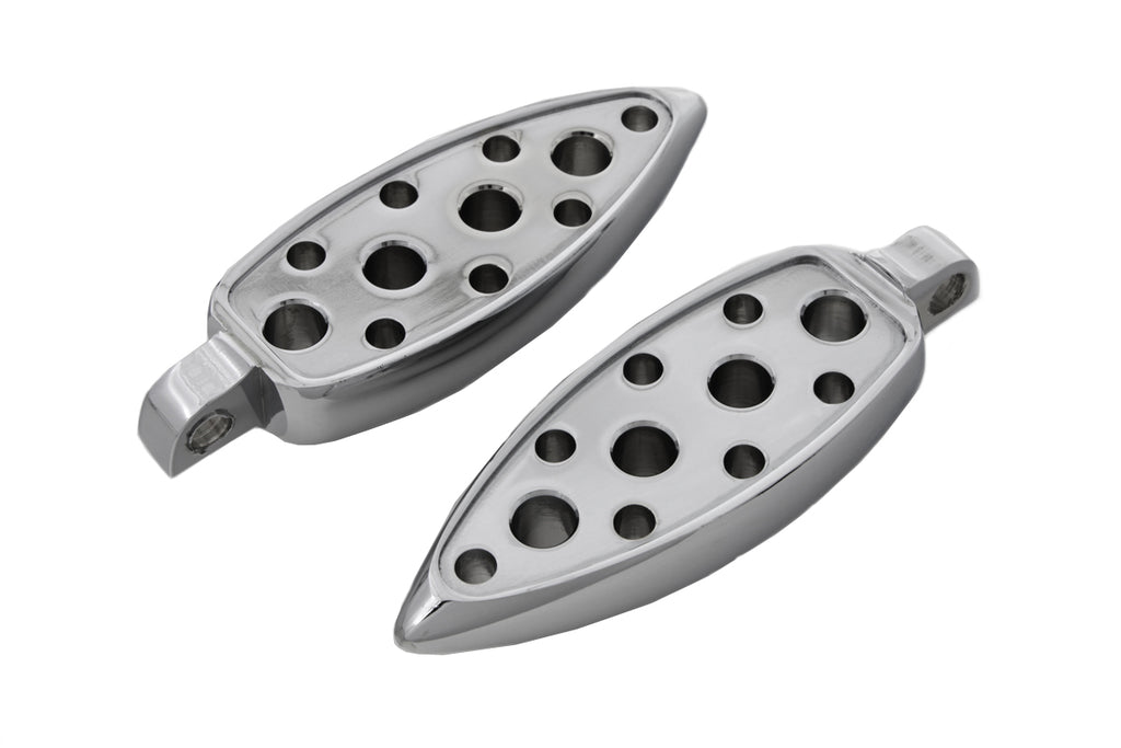 Chrome Teardrop Footpeg Set