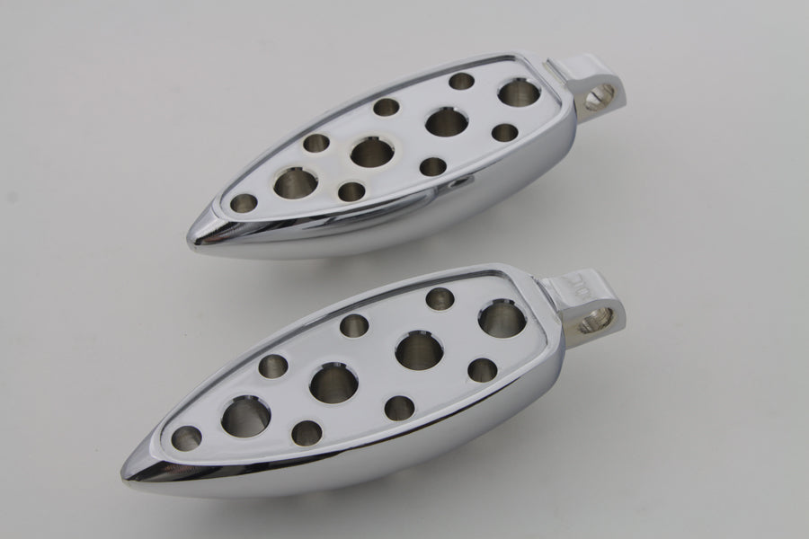 Chrome Teardrop Footpeg Set