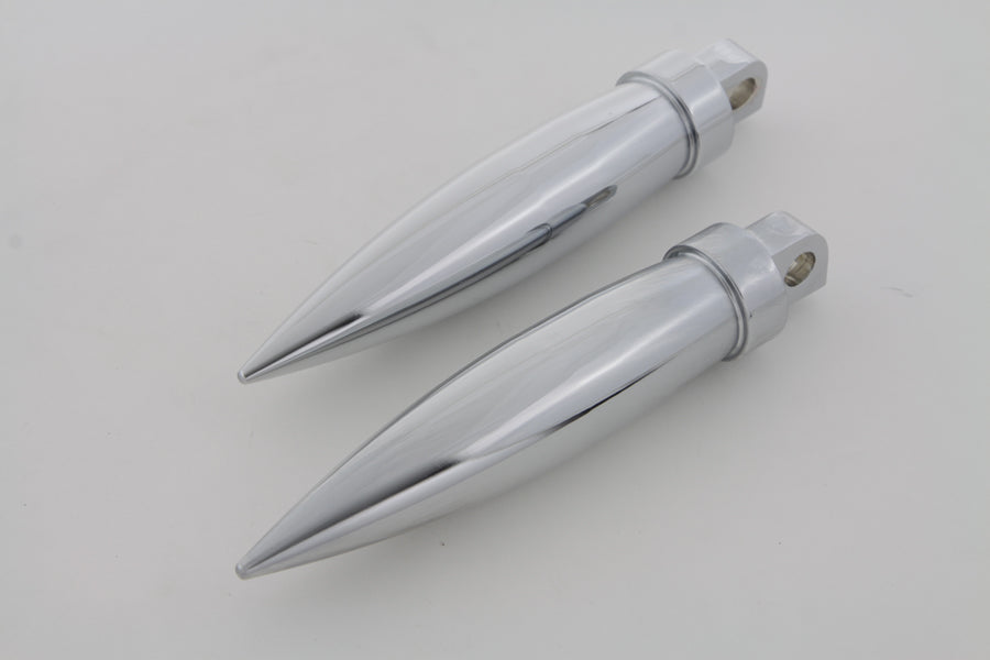 Chrome Long Torpedo Style Footpeg Set