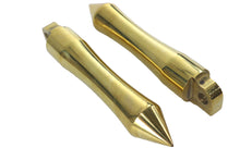 Load image into Gallery viewer, Solid Brass Pirate Spike Footpeg Set