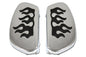 Driver Footboard Set Chrome with Flame Design