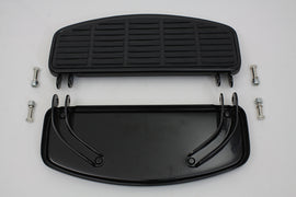 V-Twin Gloss Black D Driver Footboard set for motorcycle, featuring durable footpeg and stylish black finish.