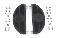 Load image into Gallery viewer, World's Fair Style Half Moon Footboard Set Chrome