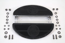 Load image into Gallery viewer, World's Fair Style Half Moon Footboard Set Chrome