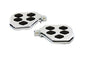 Chrome Mini Footboard Set with Diamond Design