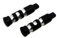 Load image into Gallery viewer, Black Contour Grooved Footpeg Set