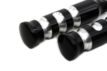Load image into Gallery viewer, Black Contour Grooved Footpeg Set