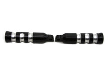 Load image into Gallery viewer, Black Contour Grooved Footpeg Set