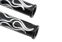 Load image into Gallery viewer, Black Flame Style Footpeg Set